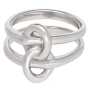 Bague double anneaux entrelacés - Taille 57 - Acier inoxydable 304 x1