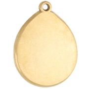 Pendentif ovale irrégulier 21x16 mm motif panthère - Acier inoxydable 316 Doré x1