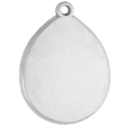 Pendentif ovale irrégulier 21x16 mm motif panthère - Acier inoxydable 316 x1