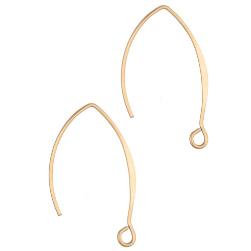 Crochets d'oreilles 26 mm - Acier inoxydable 304 Doré x2