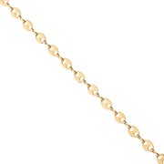 Chaine maille Grain de café 6.6 mm - Acier inoxydable 304 Doré x50cm