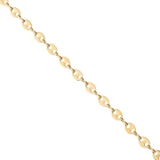 Chaine maille Grain de café 6.6 mm - Acier inoxydable 304 Doré x50cm