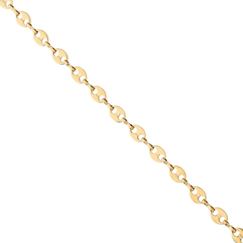 Chaine maille Grain de café 6.6 mm - Acier inoxydable 304 Doré x50cm