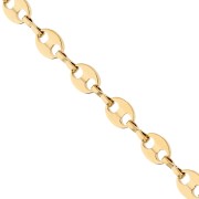 Chaine maille Grain de café 6.6 mm - Acier inoxydable 304 Doré x50cm