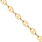 Chaine maille Grain de café 6.6 mm - Acier inoxydable 304 Doré x50cm
