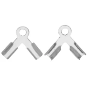 Pinces lacet double pour cordon 1.3 mm - Acier inoxydable 304 x4