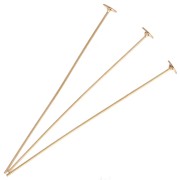 Clou tête plate large 50x0.6 mm - Acier inoxydable 304 Doré x6