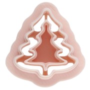 Emporte-pièce sapin 20x19 mm en polymère biodégradable - Beige x1