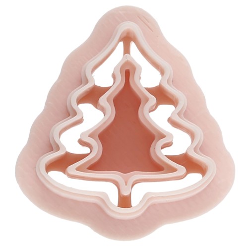 Emporte-pièce sapin 20x19 mm en polymère biodégradable - Beige x1