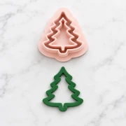 Emporte-pièce sapin 20x19 mm en polymère biodégradable - Beige x1