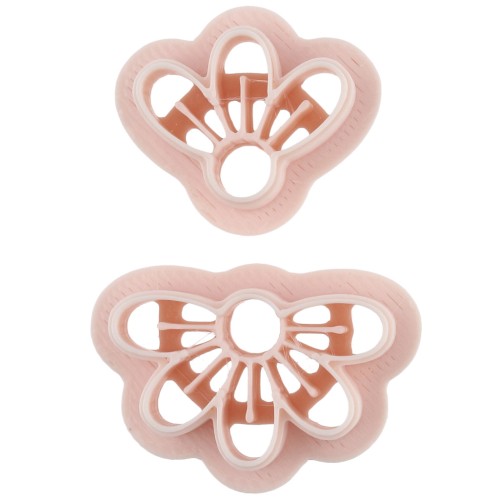 Set d'emportes-pièce boucles d'oreille fleurs en polymère biodégradable - Beige x1