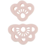 Set d'emportes-pièce boucles d'oreille fleurs en polymère biodégradable - Beige x1