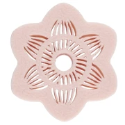 Emporte-pièce fleur 25 mm en polymère biodégradable - Beige x1