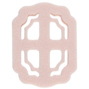 Emporte-pièce cadre rectangle 25x17 mm en polymère biodégradable - Beige x1