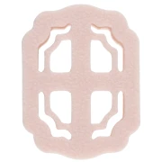 Emporte-pièce cadre rectangle 25x17 mm en polymère biodégradable - Beige x1