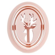 Emporte-pièce ovale 26x19 mm - tête de cerf - en polymère biodégradable - Beige x1