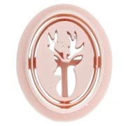 Emporte-pièce ovale 26x19 mm - tête de cerf - en polymère biodégradable - Beige x1