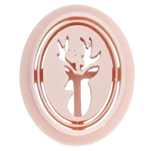 Emporte-pièce ovale 26x19 mm - tête de cerf - en polymère biodégradable - Beige x1