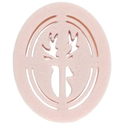 Emporte-pièce ovale 26x19 mm - tête de cerf - en polymère biodégradable - Beige x1