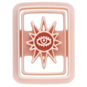 Rectangle - Emporte-pièce rectangle 31x22 mm motif oeil - en polymère biodégradable - Beige x1 Emporte-pièce rectangle 31x22 mm motif oeil - en polymère biodégradable - Beige x1