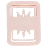 Emporte-pièce rectangle 31x22 mm motif oeil - en polymère biodégradable - Beige x1