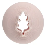 Mini emporte-pièce feuille de chêne 10x6 mm en polymère biodégradable - Beige x1