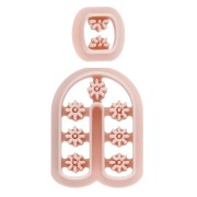 Set d'emporte-pièces boucles d'oreille arche en polymère biodégradable - Beige x2