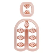 Set d'emporte-pièces boucles d'oreille arche en polymère biodégradable - Beige x2