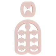 Set d'emporte-pièces boucles d'oreille arche en polymère biodégradable - Beige x2