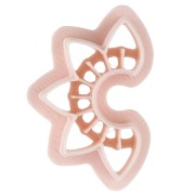 Fleur - Emporte-pièce créole ajourée 30x19 mm en polymère biodégradable - Beige x1 Emporte-pièce créole ajourée 30x19 mm en polymère biodégradable - Beige x1