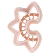 Emporte-pièce créole ajourée 30x19 mm en polymère biodégradable - Beige x1