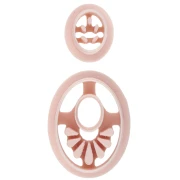 Set d'emporte-pièces boucles d'oreille ovale en polymère biodégradable - Beige x2