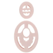Set d'emporte-pièces boucles d'oreille ovale en polymère biodégradable - Beige x2