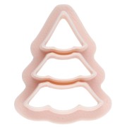 Emporte-pièce sapin 25x19 mm en polymère biodégradable - Beige x1