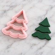 Emporte-pièce sapin 25x19 mm en polymère biodégradable - Beige x1