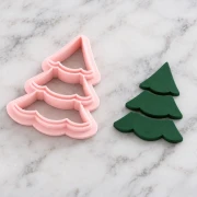 Emporte-pièce sapin 25x19 mm en polymère biodégradable - Beige x1