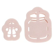 Set d'emporte-pièce bocal avec pain d'épice en polymère biodégradable - Beige x2