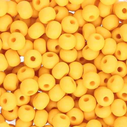 Perles rocailles Preciosa 6/0 4 mm - Permalux Dark Yellow Mat x20g