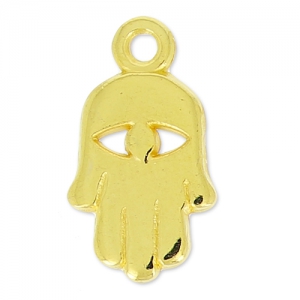 Breloque main de Fatma 15.5x9 mm Doré à l'or fin x1