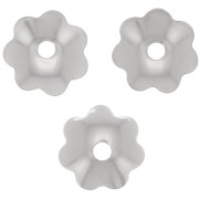Coupelles fleurs 6 mm - Argenté x20