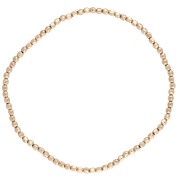 Bracelet élastique perles facettées 2 mm - Gold Filled (or laminée) x1