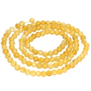 Perles rondes facettées 3.5 mm pierre gemme Agate teintée - Multi jaune x36cm