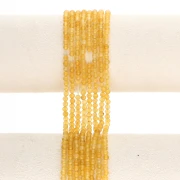 Perles rondes facettées 3.5 mm pierre gemme Agate teintée - Multi jaune x36cm