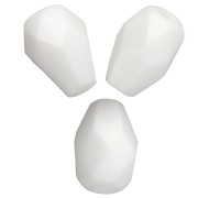 Perles poires facettées 7x5 mm - Chalk White x25