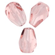 Perles poires facettées 7x5 mm - Peach x25