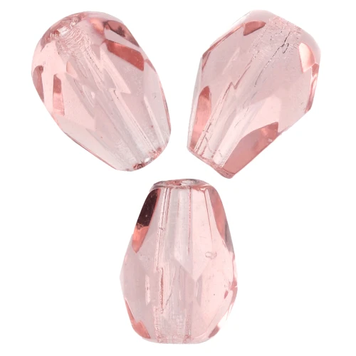 Perles poires facettées 7x5 mm - Peach x25