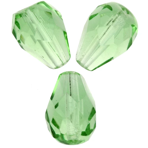 Perles poires facettées 10x7 mm - Peridot x20