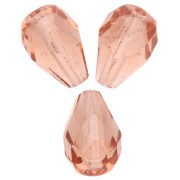 Perles poires facettées 10x7 mm - Peach x20