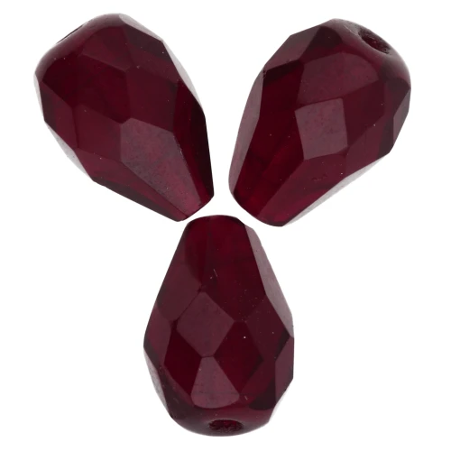 Perles poires facettées 10x7 mm - Garnet x20
