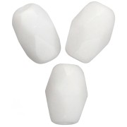 Perles olives facettées 6x4 mm - Chalk White x25